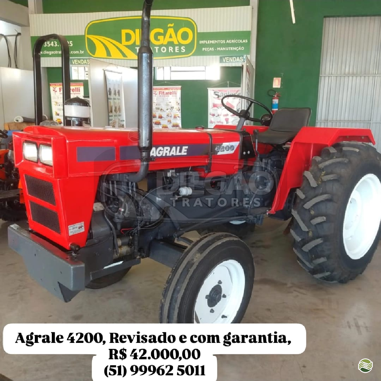 TRATOR AGRALE AGRALE 4200 Tração 4x2 Diegão Tratores PAROBE RIO GRANDE DO SUL RS